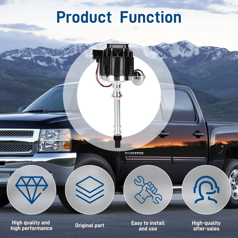 59130 Performance Distributor for HEI Chevy V8 265-454 - with Coil, Black - Image 2 of 4