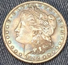 1892-O Morgan Silver Dollar. Great Coin w/nice blue toning.