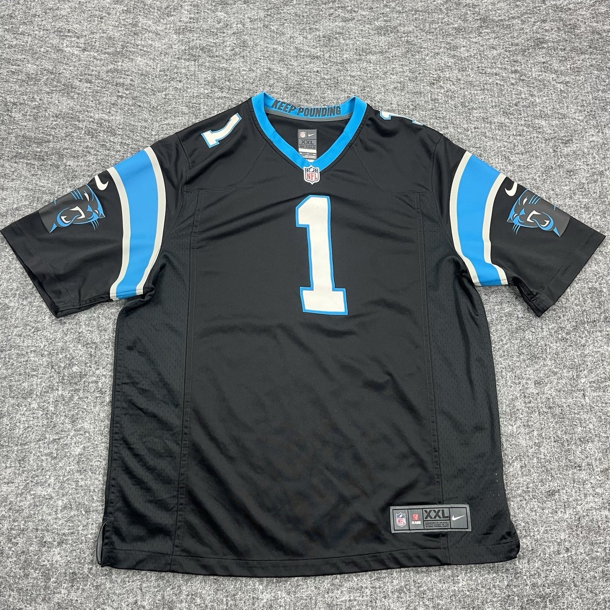 Cam Newton Carolina Panthers Jersey Mens 2XL Black NFL Football Nike