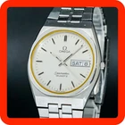 Vintage OMEGA Seamaster 196.0247 Day/Date Cal.1425 White Round Quartz Men Watch