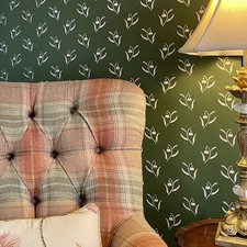 Snowdrop Stencil - Large Floral Wall Stencil for Farmhouse Feature Wall Decor