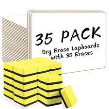 Dry Erase Lapboards, HERKKA 35 Pack Double Sided Small Dry Erase Whiteboards 9 x