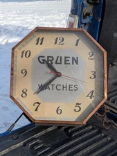 Lackner 8 Sided Advertising Clock Gruen Watch Watches Advertising Jewelry Store