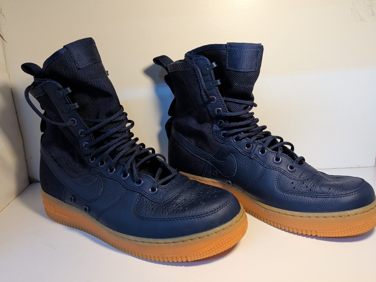 Nike Air Force 1 SF AF1 High Navy Midnight Gum Men's Size 9.5