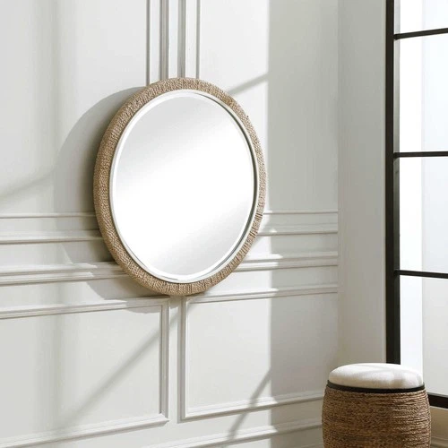 Uttermost 09668-MRR 40" Diameter Circular Bathroom Mirror - White - Picture 4 of 6