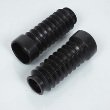 Paire de soufflet de fourche noir Ø33x50x140mm mobylette cyclomoteur pour