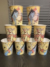 9 Disney Winnie the Pooh 16Oz Plastic Birthday Favor Cups Eeyore Tigger Piglet