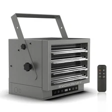 7500W Electric Garage Heater with Remote Ceiling Mount Fan Forced Shop Heater