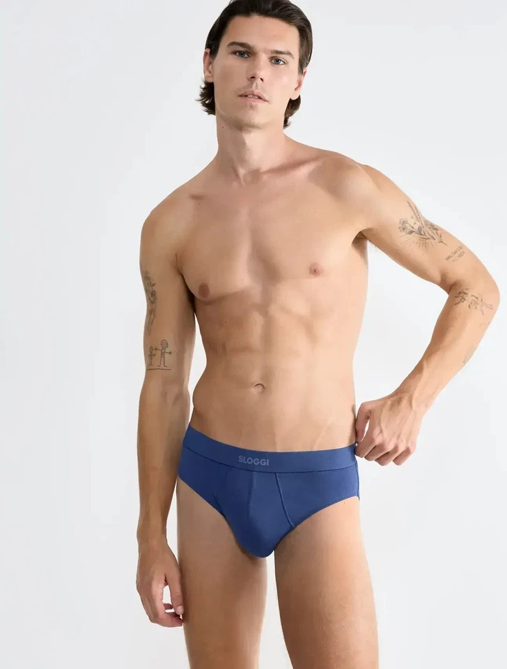 Sloggi Men's EVER Ease 2 Pack Midi Briefs - Deep Cobalt - Image 2 of 4