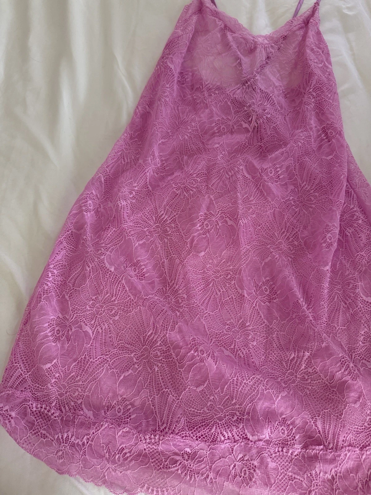 UNDERCOVER Victorias Secret abito slip pizzo trasparente rosa floreale trasparente sexy