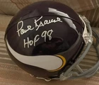 Paul Krause Autograph Minnesota Vikings Mini Helmet HOF 98 Beckett Witness