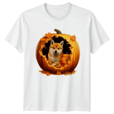 Shiba Inu Kürbis Halloween T-Shirt Shiba Hund Halloween Geschenk für Sie und Ihn