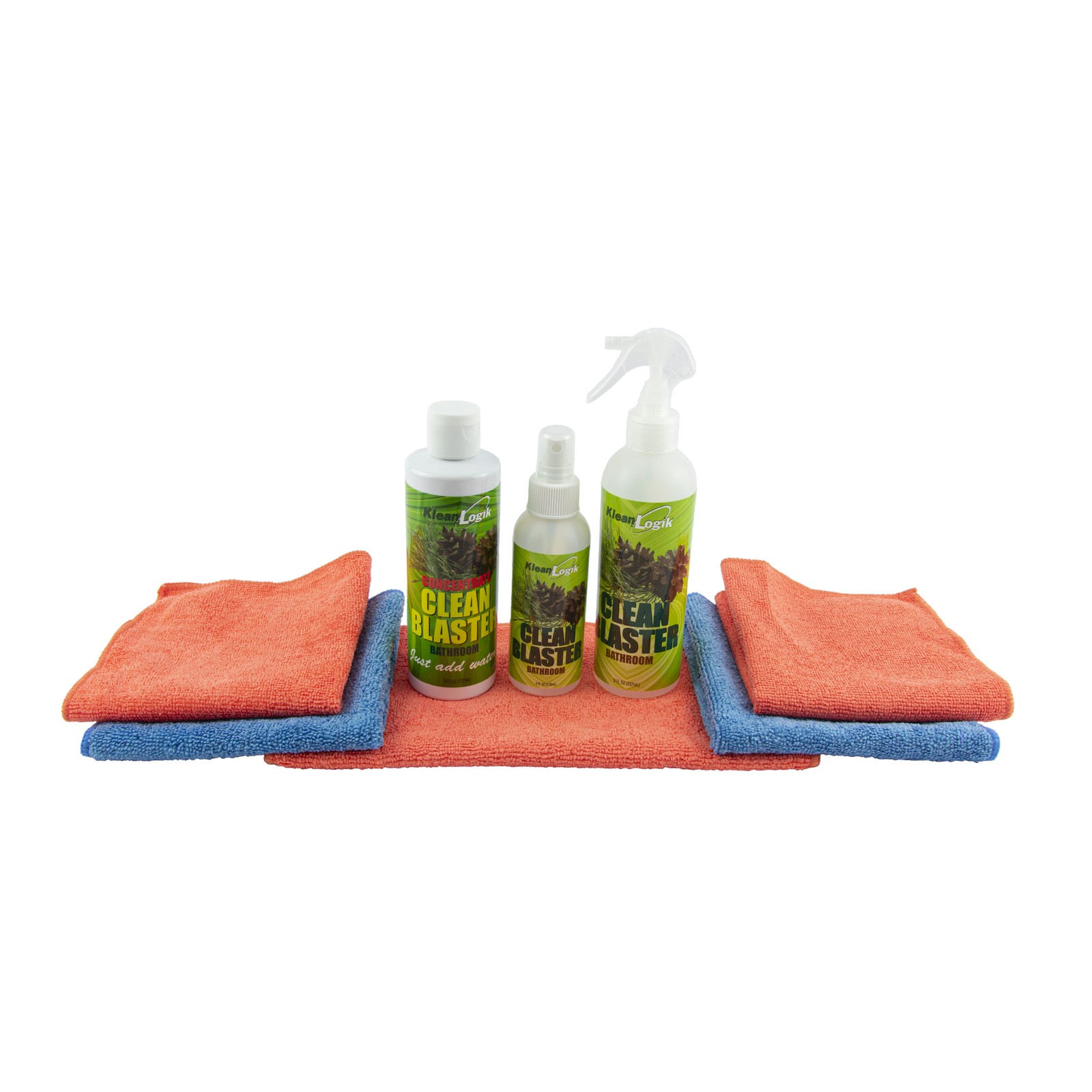 KleanLogik Bathroom Concentrate Clean Blaster with 5 Microfiber Cleaning Clothes 2690₽