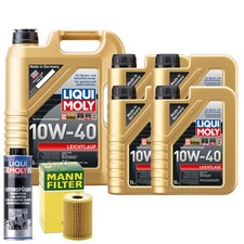 Motoröl 10W40 LIQUI MOLY Leichtlauf 9L +MANN Ölfilter +Spülung Motoröl 10W40 LIQUI MOLY Leichtlauf 9L +MANN Ölfilter +Spülung