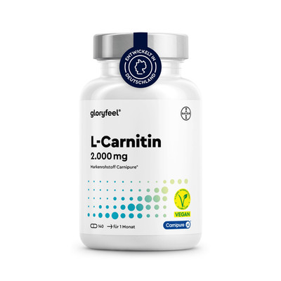L-Carnitin 2000mg - Markenrohstoff Carnipure  von Lonza - 140 Kapseln 100% rein