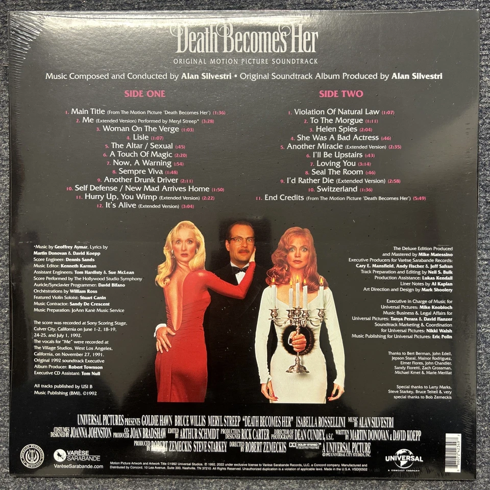 Alan Silvestri - Death Becomes Her VINYL LP RSD Purple Vinyl *New* - Image 2 of 2