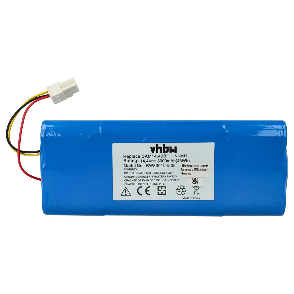 Batteria per Samsung Navibot VC-RA50VB SR9630 VC-RA52V VC-RA84V 3000mAh 14,4V - Immagine 3 di 4