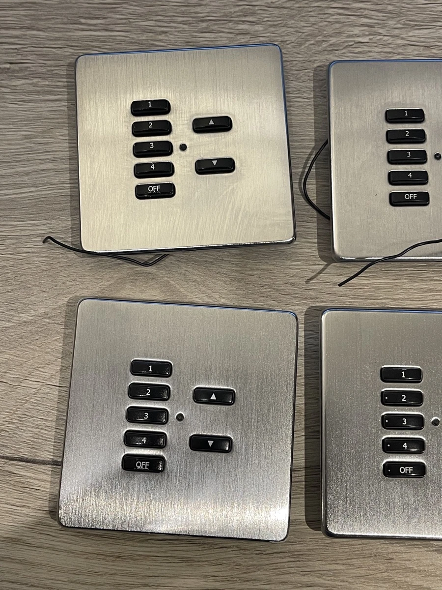 Teclado inalámbrico para escena Rako RCM-070 con placa de acero inoxidable