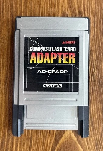 ADTEC AD-CFADP PCMCIA PC Card Adapter Compact Flash Type I to Type II Converter