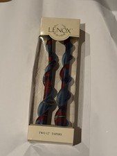Lenox 12" Tapered Handmade Beeswax Candles, 2 NIB Made In USA