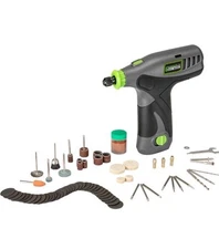 GENESIS 8V Lithium-Ion Variable Speed Rotary Tool Kit + 65 Piece Accessories Set