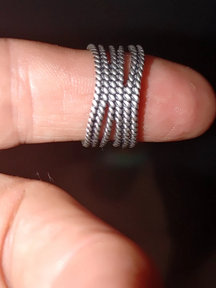 RETIRED RARE PANDORA PINK HIDDEN ROMANCE 925 RING SIZE 7.75 / 8 STERLING SILVER - Image 3 of 4