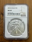 2014 NGC MS69 American 1oz Silver Eagle $1   .999