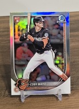 2025 BOWMAN CHROME COBY MAYO RED ROOKIE RC LOGO REDEMPTION REFRACTOR