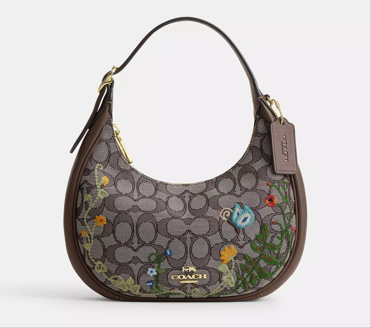 NWT COACH Emily Shoulder Bag Signature Jacquard With Floral