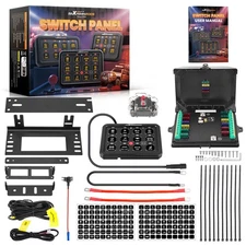 12 Gang RGB Panel For Pickup Truck Off-road Vehicle Touch Control Switch 960W