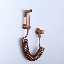 Brushed Rose Gold Bidet Sprayer Hand-held Douche W/3m PU Hose G1/2" Stop Valve