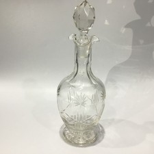 Vintage Decorative Small decanter 19cm tall 150ml star cut design