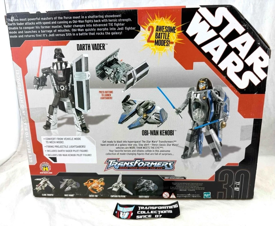 Transformers Star Wars Crossover Obi-Wan Kenobi Darth Vader Galactic Showdown - Image 2 of 2