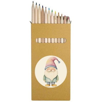 12 x 'Süßer Wichtel stehend' lang 178 mm Buntstifte / Bleistift Set (PE00076175)