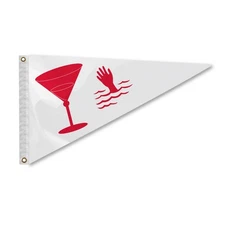 AGAS MFG Nautical Bow Pennants - 10x15in 200D Nylon - Brass Grommet