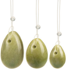 3Pcs Eggs Massage Stone Jade Massage Natural Stone Stress Exercise Release Balls