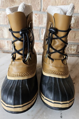 Sorel Thermo Winter Wasserdicht Spitze Gummi Beige Stiefel ~ Herren Größe 6 - Bild 2 von 12