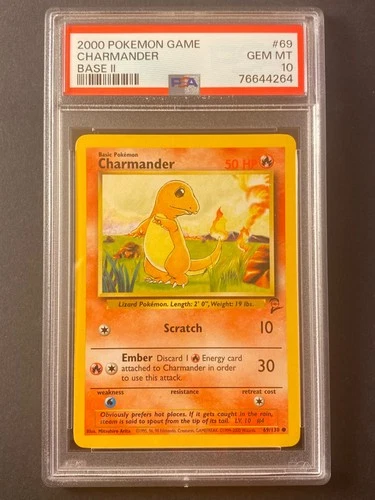 PSA 10 Charmander 69/130 Base Set 2 2000 GEM MT