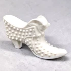 Vtg Fenton Hobnail White Milk Glass Princess Shoe Boot Slipper Cat Head Pre-1974