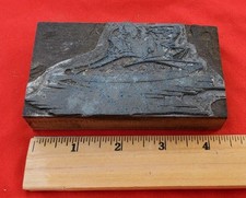 Vintage Letterpress Printing Block Historical Artifacts E