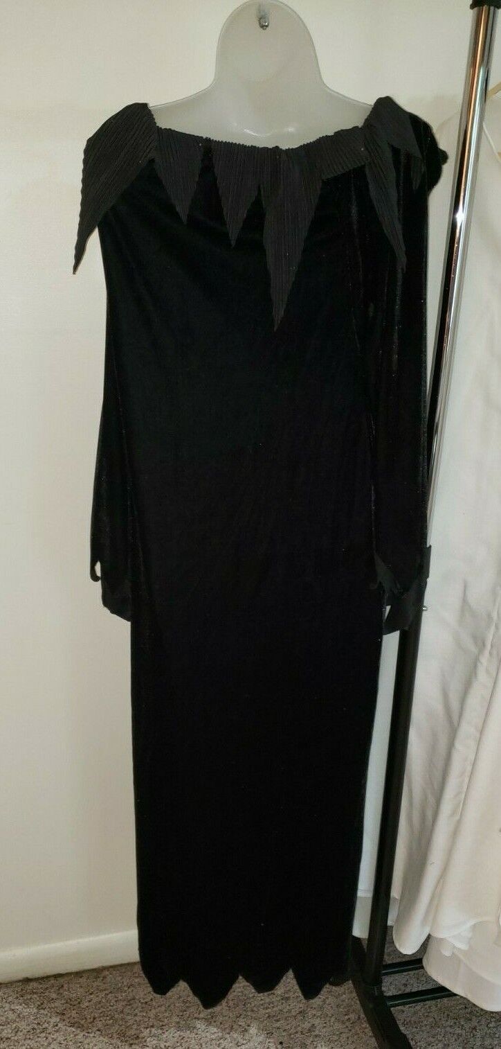 WICKED WITCH COSTUME BLACK VELVETEEN DRESS AND HA… - image 7