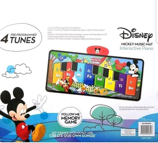 Disney Mickey Mouse Music Dancing Mat Interactive Electronic Keyboard Toy Piano eBay