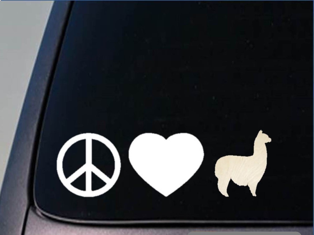 Peace Love Alpaca sticker *H56* 8