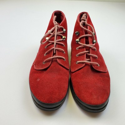 red leather keds