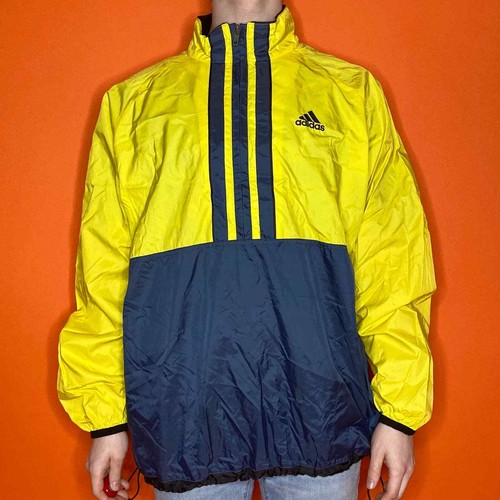 Blue Adidas Windbreaker Mens L Jacket 