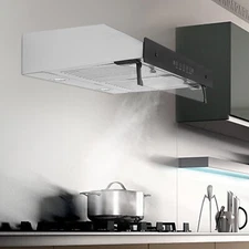 24in Under Cabinet Range Hood Kitchen Stove Vent 3 Speed Fan Stainless Steel