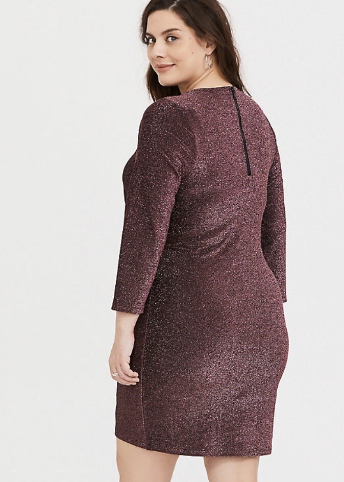 slim fit dress slacks Lady Black Tie - Maddox Gown - Rose Gold - Strapless Glitter Embellished Gown