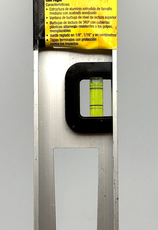 24" Johnson Aluminum Level Top Read Beam 3 Vial Horizonal + Vertical Ruled NEW - Image 4 of 4