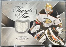 2023-24 Upper Deck Artifacts Threads of Time Frederik Andersen Anaheim Ducks