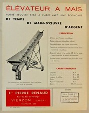 prospectus brochure Renaud Vierzon élévateur tracteur tractor traktor prospekt